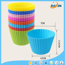 Moule multi-couleur de gâteau de silicone de tasse de fougère de cheval